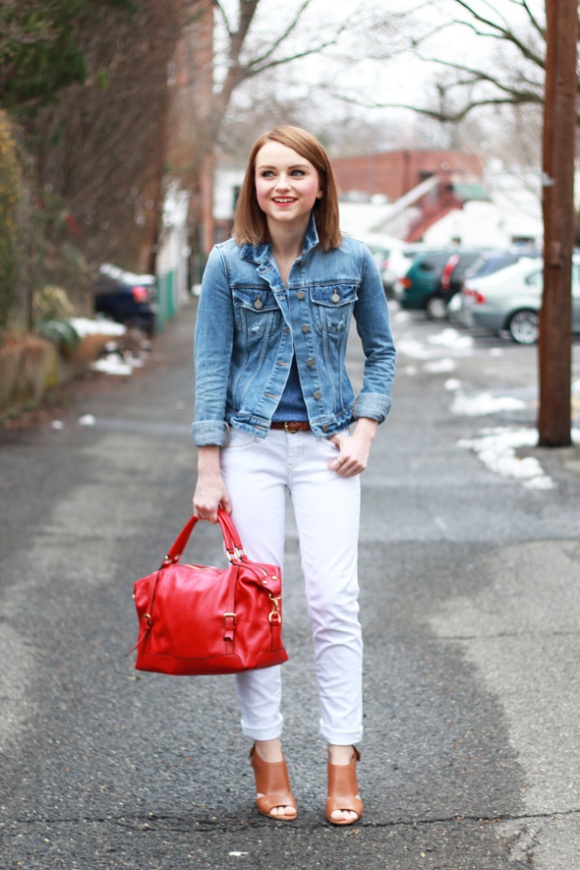 Love this outfit from Poor Little It Girl. A classic color combination and a great jean jacket. 'Nuff said. 